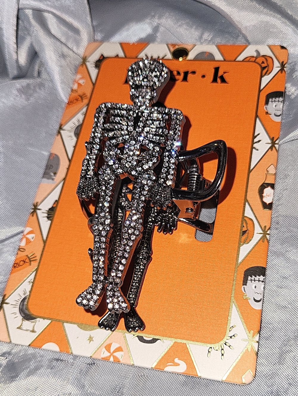 Piper K Skeleton Hair Clip with Rhinestones Lp M